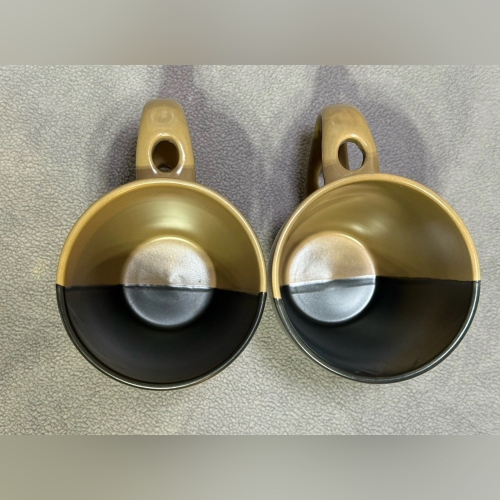 World Market Coffee Mug Cup With Spoon Holder Lot Of 2 - Picture 5 of 8